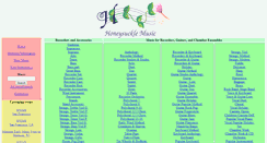 Desktop Screenshot of honeysucklemusic.com